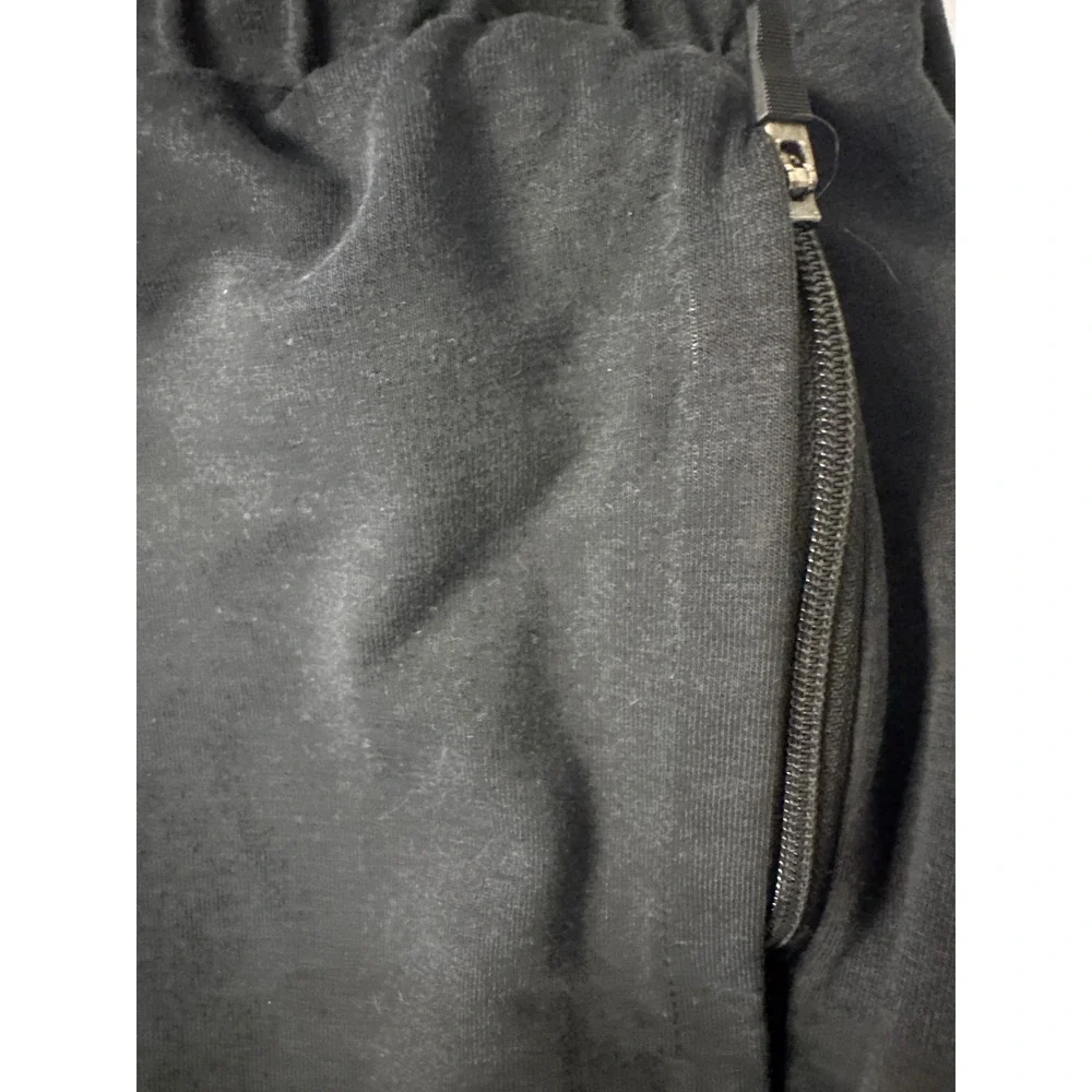 Gymshark Mens Black Tapered Joggers‎ Ankle Zip Sweatpants Small